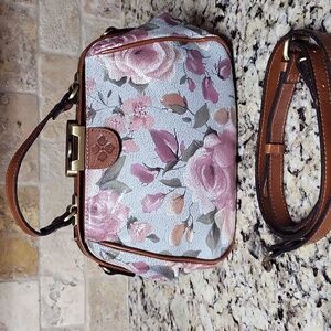 Patricia Nash Crackled Rose Garden Gracchi Satchel
